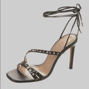 IRO Capuchin zebra-print calf hair and leather Black Strappy heel. Worn twice.